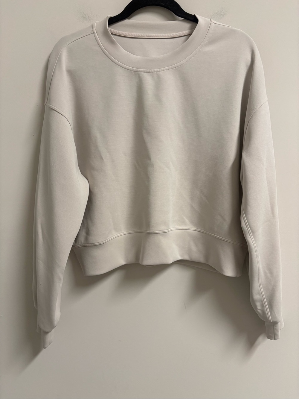 Lululemon Softstreme Perfectly Oversized Cropped Crew Mojave Tan Size 6 - Picture 3 of 7